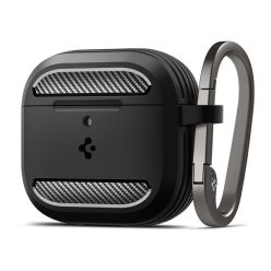   Spigen Rugged Armor AirPods 4 tok, Matte Black, fekete ACS08642