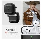 Spigen Rugged Armor AirPods 4 tok, Matte Black, fekete ACS08642