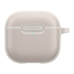 Spigen Cyrill Kajuk AirPods 4 tok, Cream, szürke-bézs