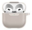 Spigen Cyrill Kajuk AirPods 4 tok, Cream, szürke-bézs