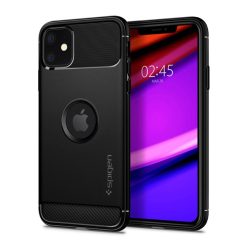 Spigen Rugged Armor Apple iPhone 11 tok, Matte Black, fekete