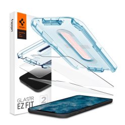   Spigen "Glas.tR SLIM EZ Fit" Apple iPhone 12/12 Pro tempered kijelzővédő fólia felhelyező kerettel (2db)