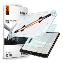   Spigen "Glas.tR EZ FIT" Tesla Model 3/Y tükröződés mentes tempered kijelzővédő fólia felhelyező kerettel