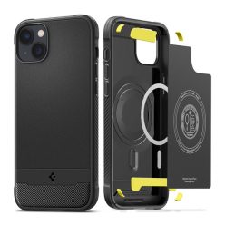   Spigen Rugged Armor Mag Apple iPhone 14 tok, Matte Black Magsafe, fekete