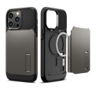 Spigen Slim Armor Mag Apple iPhone 14 Pro tok, Gunmetal, szürke MagSafe, szürke