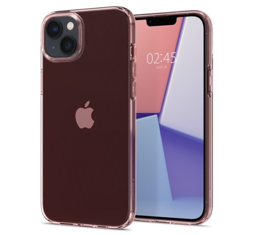 Spigen Crystal Flex Apple iPhone 14 tok, Rose Crystal, rózsaszín-átlátszó