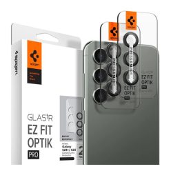   Spigen Ez Fit Optik Samsung Galaxy S23/S23+ Tempered kamera lencse fólia felhelyező kerettel, fekete (2db)