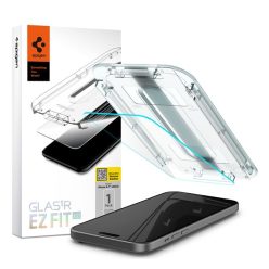   Spigen Glas.tR EZ Fit HD Apple iPhone 15 Plus/ iPhone 16 Plus, tempered kijelzővédő fólia felhelyező kerettel,