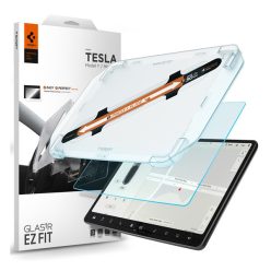   Spigen Tesla EZ Fit Refill Anti Glare kijelzővédő fólia felhelyező kerettel (Model Y/3) (1db)