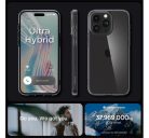 Spigen Ultra Hybrid Apple iPhone 15 Pro tok, Space Crystal, átlátszó-szürke, fekete-átlátszó