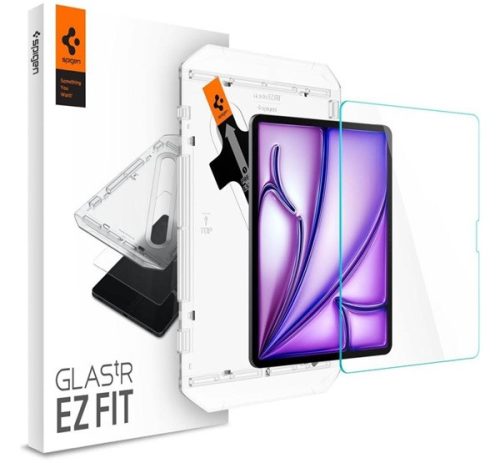 Spigen Apple Glas.tR EZ Fit  iPad Air 13" (2024) tempered kijelzővédő fólia felhelyező kerettel (1db)