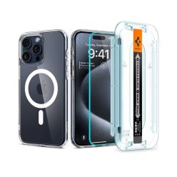   Spigen Ultra Hybrid MagFit Apple iPhone 16 Pro Max tok, + EZ FIT kijelzővédő fólia csomag, fehér ACS08141