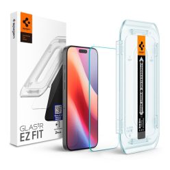   Spigen Glas.tR EZ Fit Apple iPhone 16 Pro Max tempered kijelzővédő fólia felhelyező kerettel (2db) AGL07907